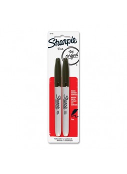 Fine Marker Point Type - Point Marker Point Style - Black Alcohol Based Ink - 2 / Pack - san30162pp
